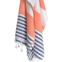 Serviette Zoe Corail/Navy - Image 2