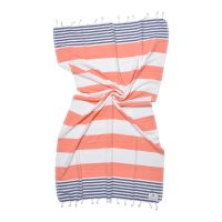 Serviette Zoe Corail/Navy