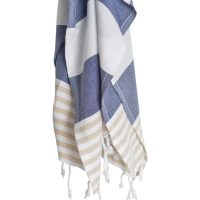 Serviette Zoe Beige/Marine - Image 2