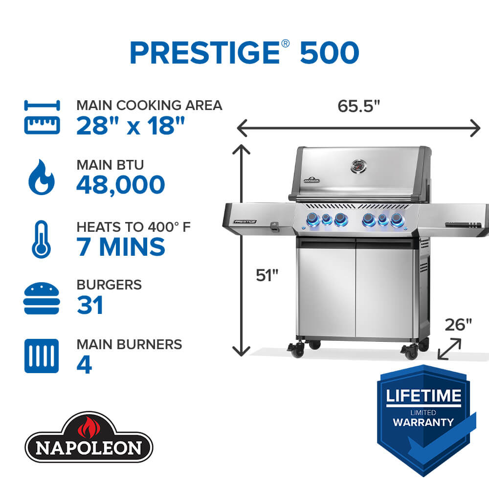 BBQ NAPOLEON Prestige 500 RSIB SS – Image 7